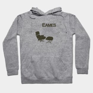 Eames lounge chair and deco wall pattern Hoodie